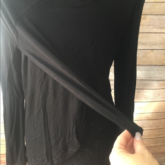 NWT long sleeve black blouse/work out shirt‎ - Picture 6 of 8